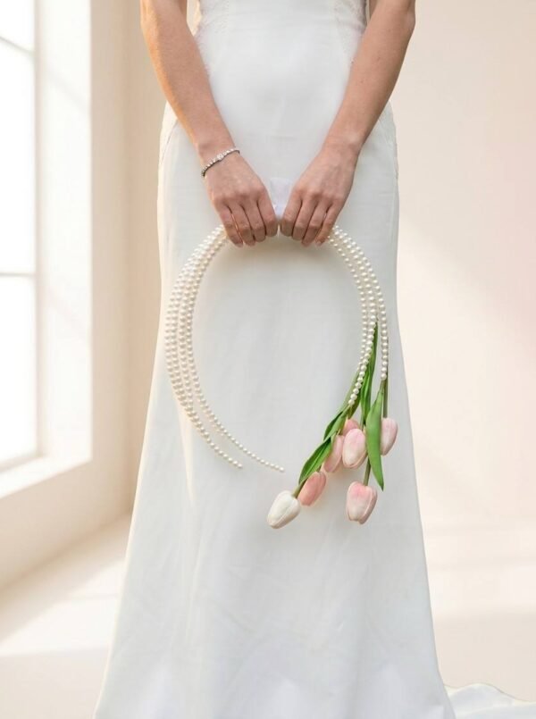 Pearl Tulip Bridal Bouquet