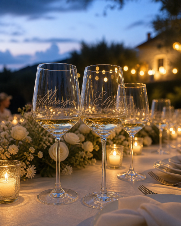 Personalized Wedding Wine Glasses | Custom Name Toasting Set