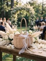 Pearl Handle Flower Girl Basket