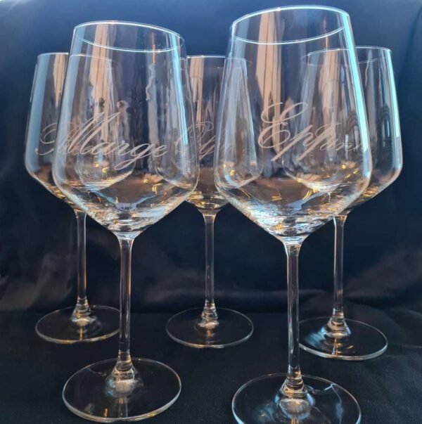 Personalized Wedding Wine Glasses | Custom Name Toasting Set