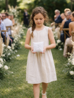 Ivory Floral Embroidered Ring Bearer Pillow