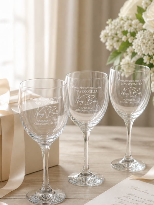 Custom Name Wedding Wine Glasses | Personalized Toasting Set