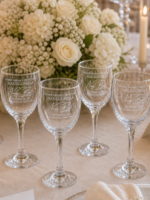 Custom Name Wedding Wine Glasses | Personalized Toasting Set